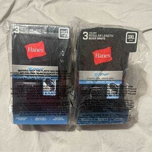 Lot Of 2 Hanes Mens Premium Boxer Briefs 3 Pk 3XL  X-Temp Total Support Pouch